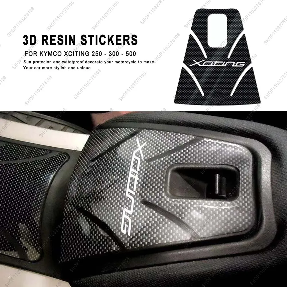 

3D resin Sticker For KYMCO XCITING 250 300 500 Tank Grip Side Protector Decal Motorcycle Anti Slip Tank Pad Waterproof Stickers