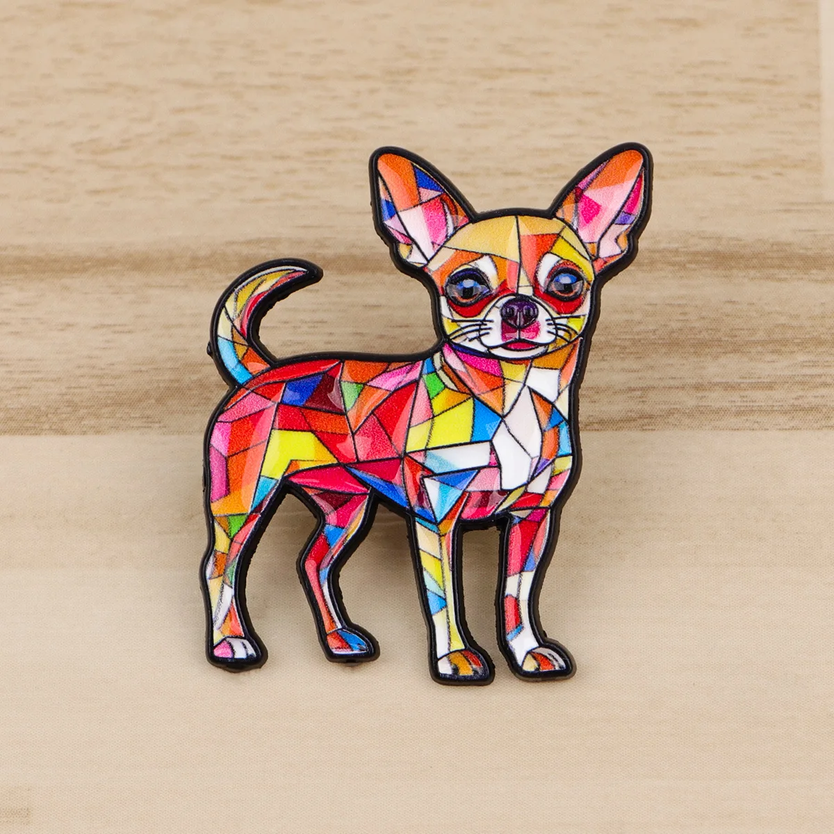 Niedliche Chihuahua Cartoon-Anstecknadeln – Süße Broschen für Kleidung, Accessoires, Rucksäcke – Anstecknadeln aus Legierung, Emaille-Reversnadeln