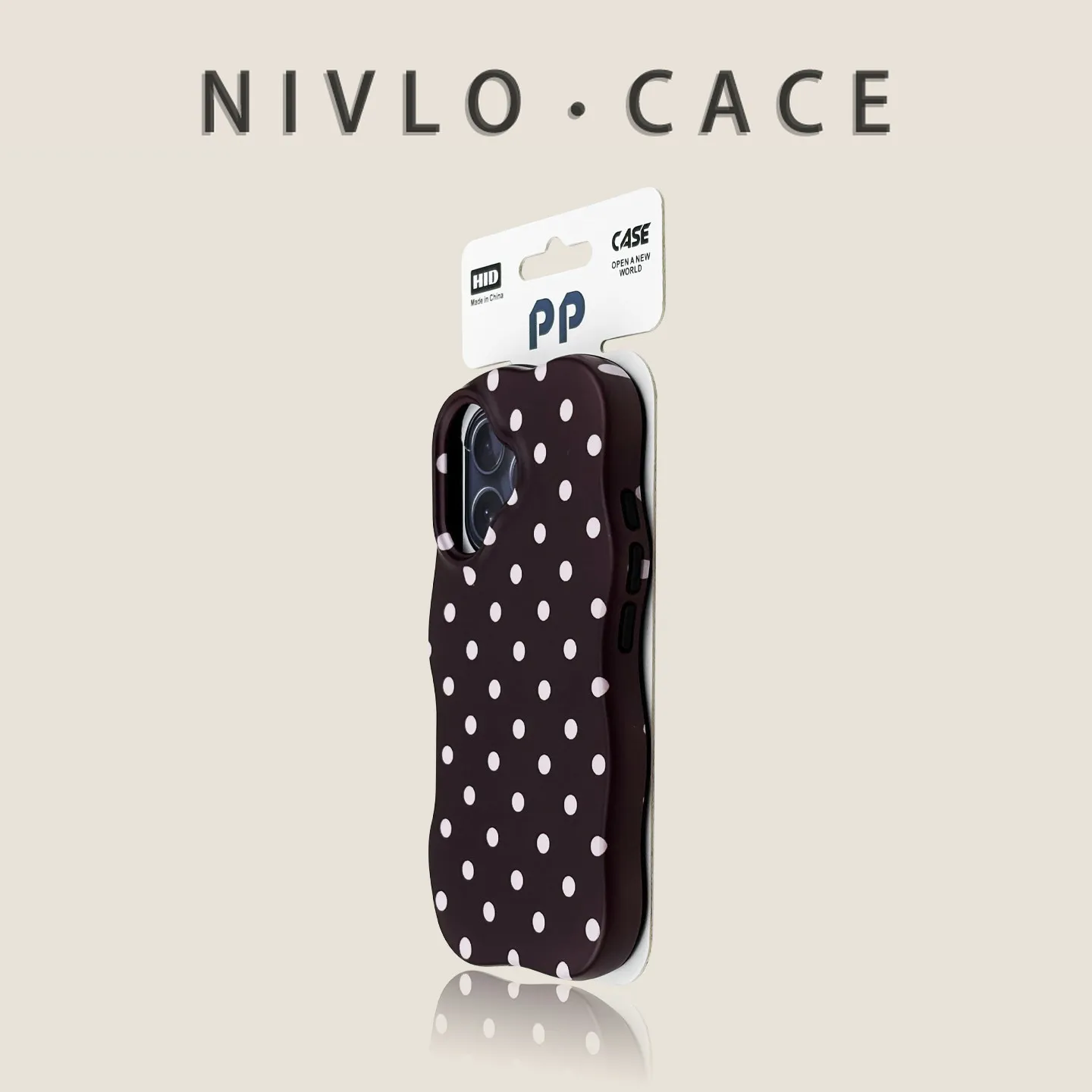 Etui do iPhone 18 Pro Max, niebieska podstawa, czerwone kropki, 2‑w‑1, falowane krawędzie, podstawka w kształcie serca, personalizowane etui z motywem serca, pasuje do iPhone 17 16 15 14 — zdjęcie produktu 6