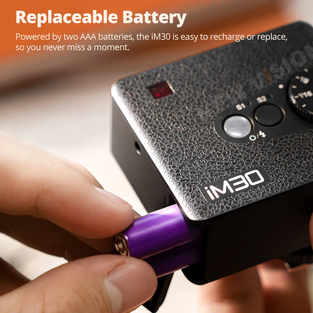 Godox iM30 Mini Portable Flash for Various Camera Models Output Levels 1/64 to Full for Godox iFlash Camera Outdoor