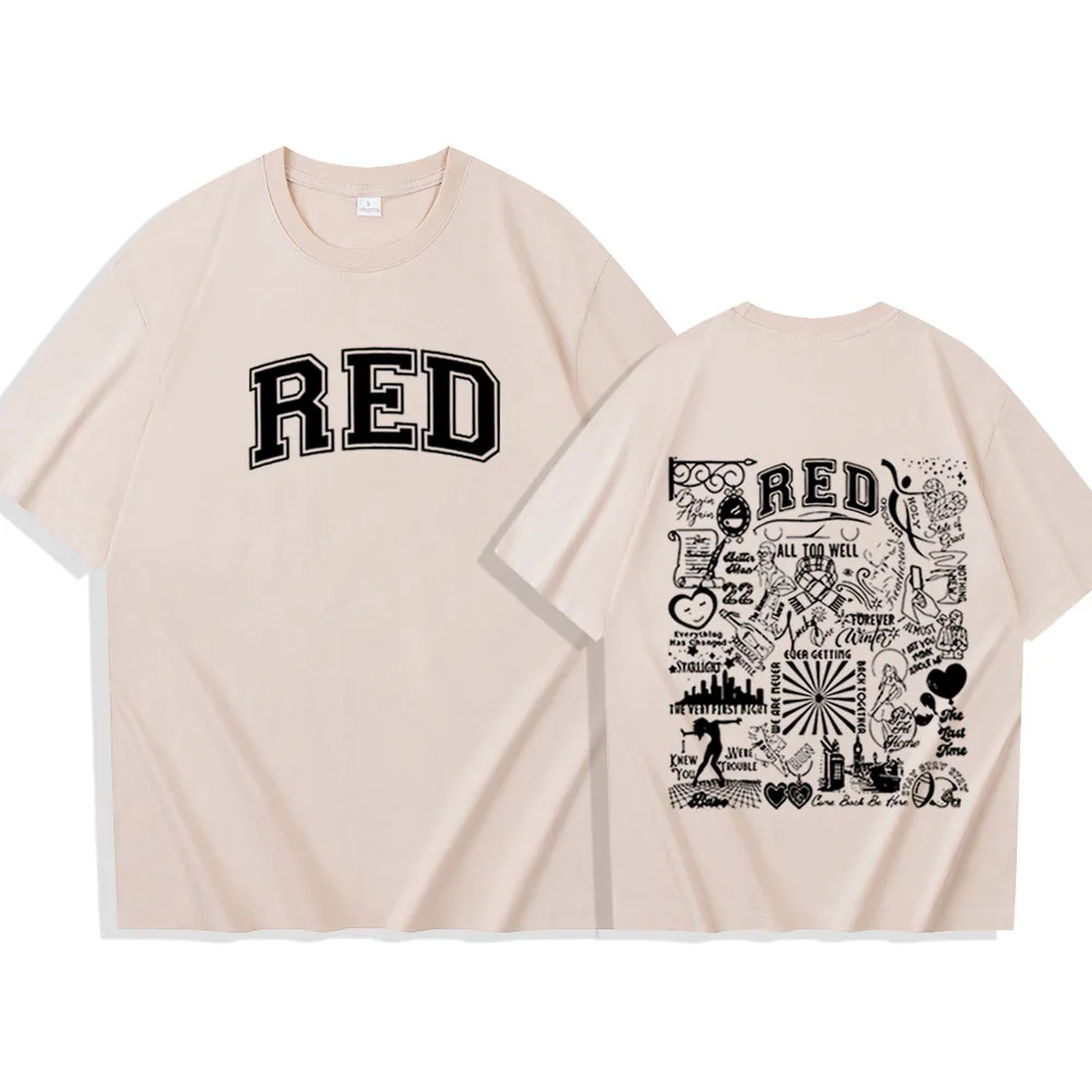 Taylor Red Album Shirt Taylor Music Shirt Gift for Music Lovers Swift Unisex Pullover Tops Streetwear