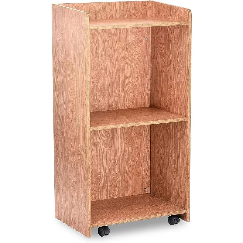 

Подиум 2025 года с колесами, подставка для хозяйки для ресторана, подставка для подиума на колесиках, средний дуб