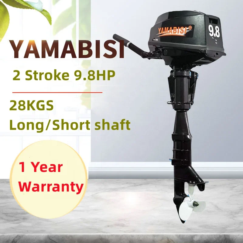 China Outboard Engine 9.8hp 2 Stroke Manual 24l External Latest Design Short Shaft Boat Motor