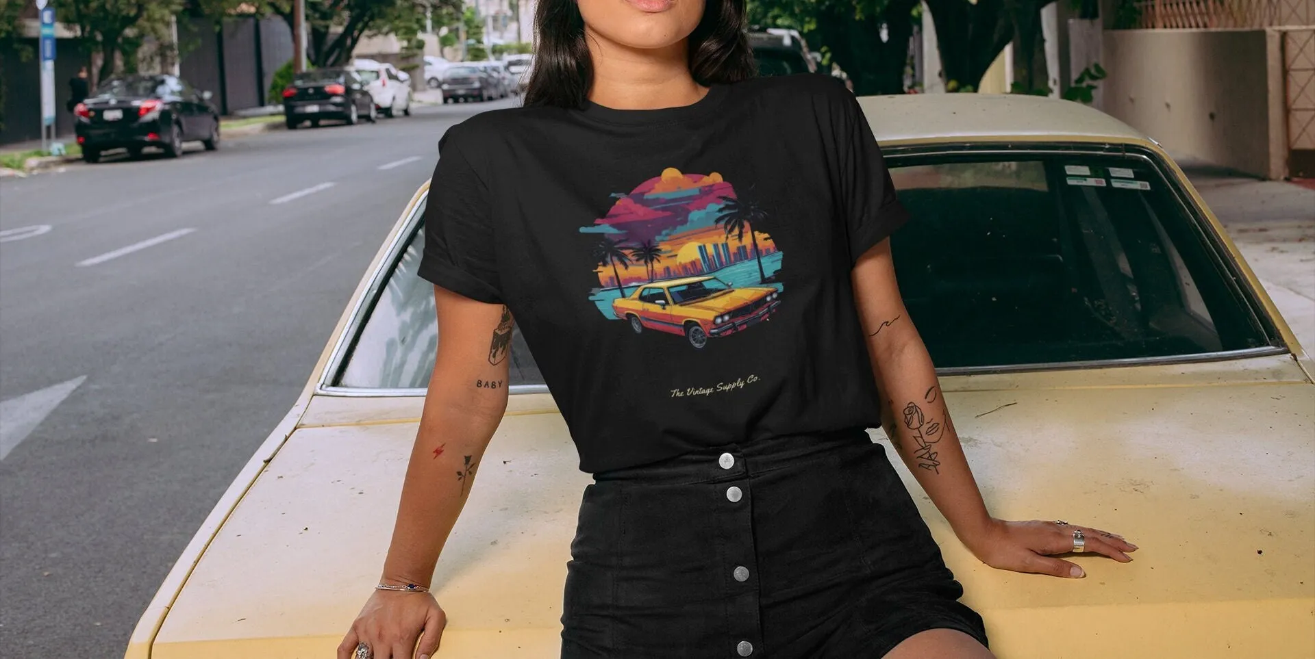 خمر شاطئ كروزر ريترو تي شيرت الراحة Farben السيارات Oldtimer متحمس هدية #1