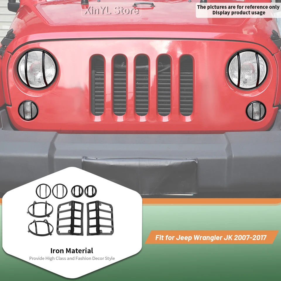 

Light Lamp Guard Cover Set Taillight Cover JK Accessories Tail Light Guards Protective Cover For Jeep Wrangler JK 2007-2017