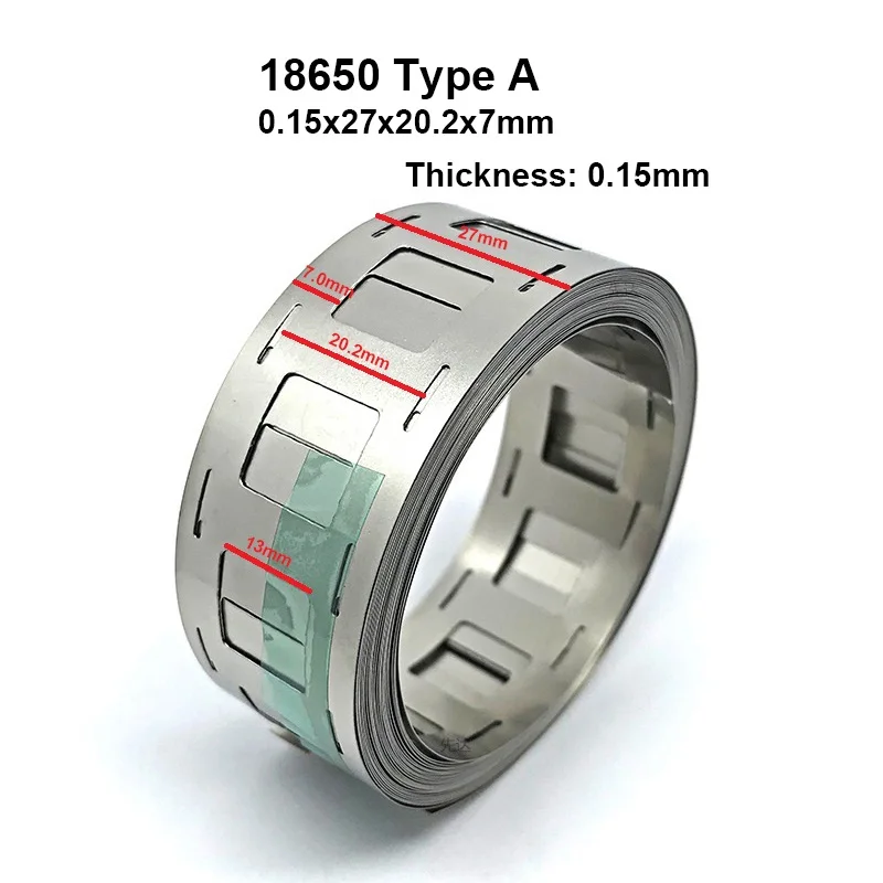 5M 0.15x27mm Nickel Plated Belt 2P Lithium Battery Nickel Strip Li-ion Batteries Nickel Strip Used for 18650 Battery Packs