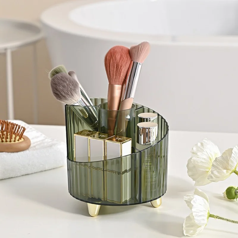 Good-looking Transparent Makeup Brush Pen Holder Cosmetic Case Storage Rack Holder High-Grade Sense Storage Bucket Large Capacit