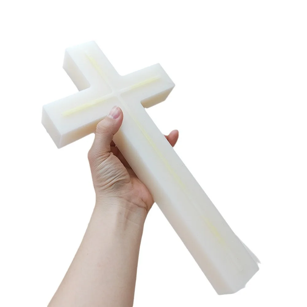 8-33cm Large Jesus Cross Candle Silicone Mold Jesus Epoxy Resin Silicone Mold Church Decor Cross Concrete Cement Gypsum Mold - Image 6
