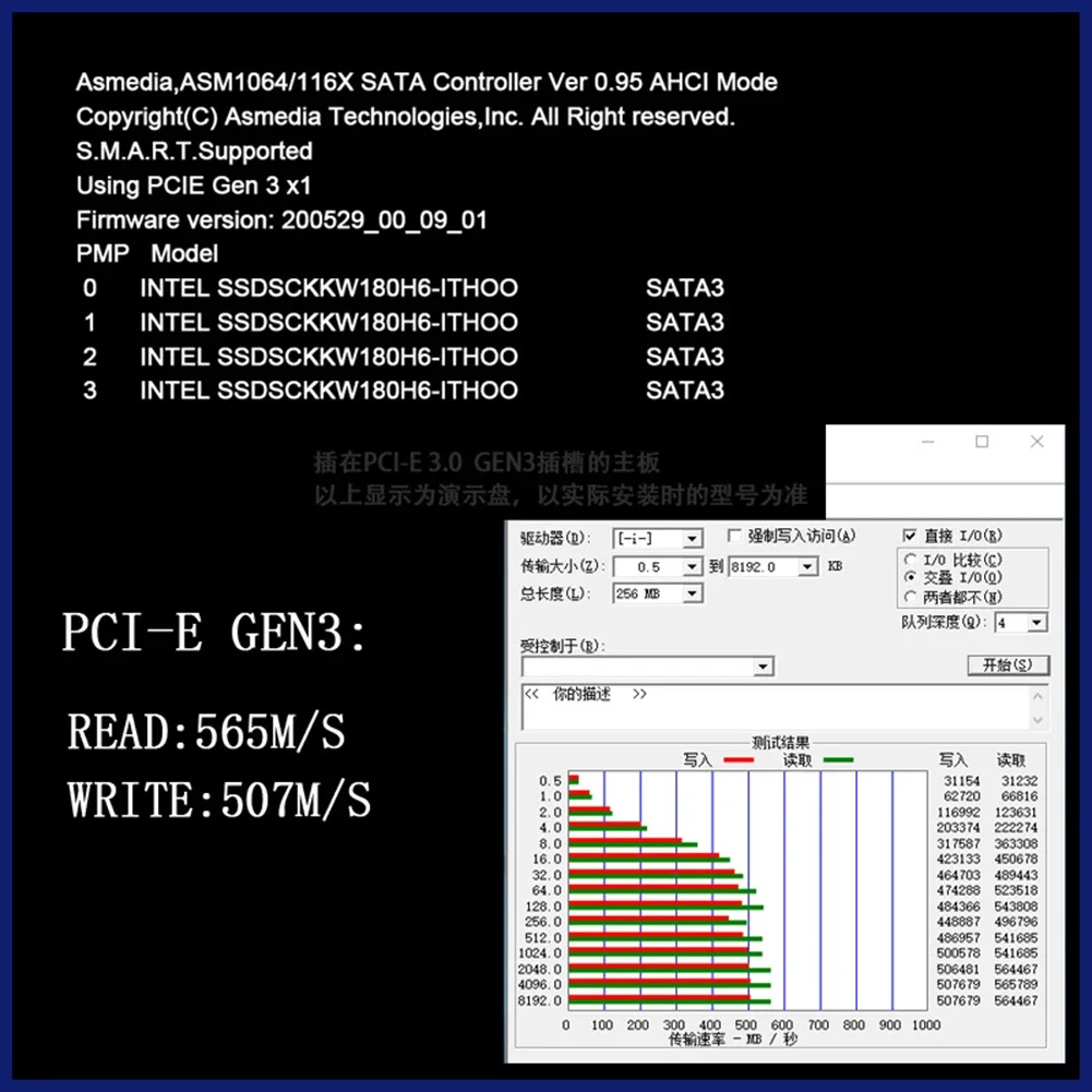 بطاقة SATA III PCIe 4 منافذ 6Gbps SATA إلى PCI-e 1X محول محول مع قوس PCI Express محول محول 1 قطعة