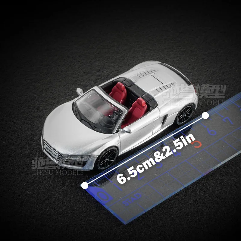 DCT/SHADOW 1:64 R8 V10 Spyder Convertible Sports Car Simulation Alloy Car Model Static Display Collectible Toy Gift Souvenir