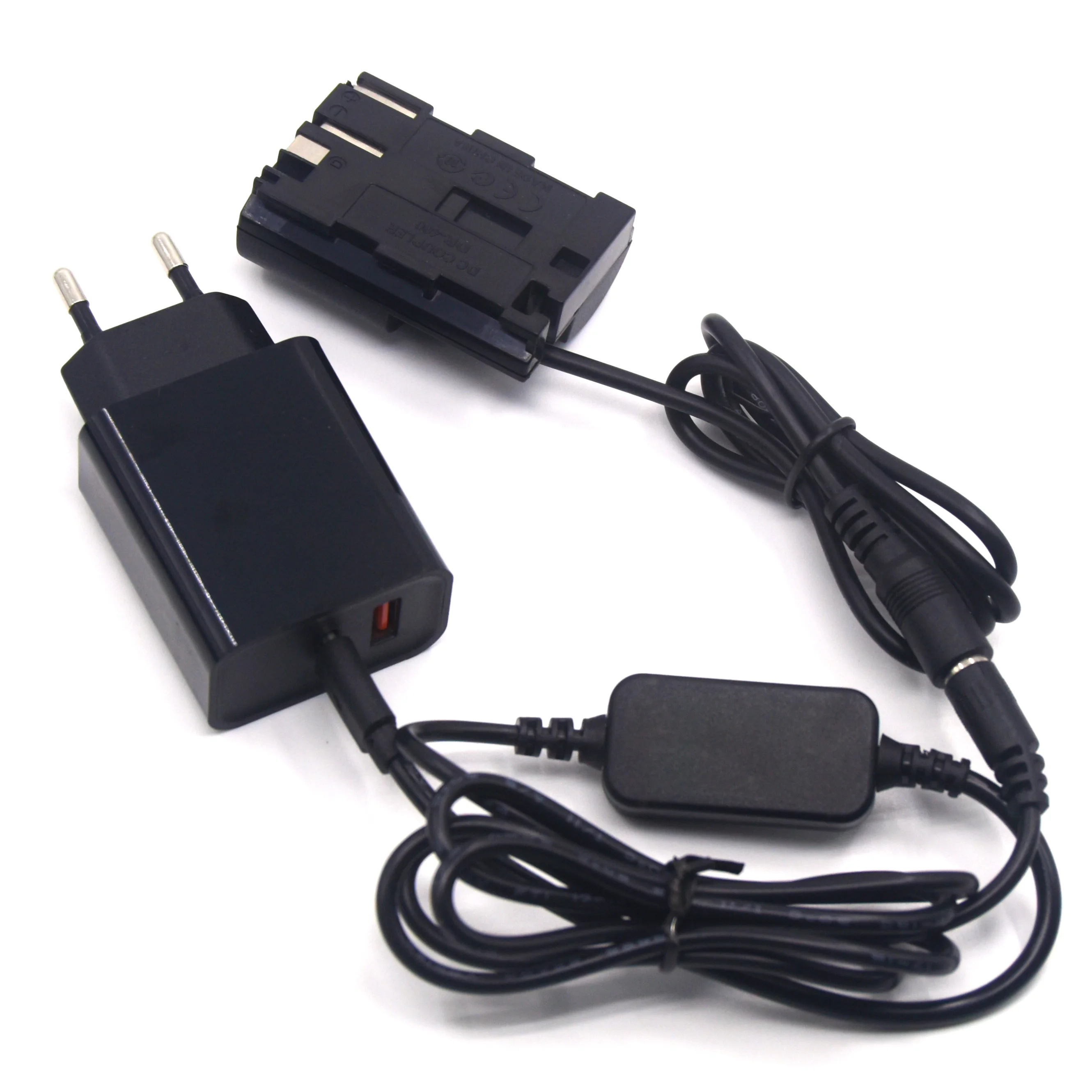 Сетевое зарядное устройство QC 3,0 PD + кабель питания USB Type-C + DR-400 BG-E2, муляж аккумулятора для камеры Canon EOS 20D 30D 40D 5D 50D D30 D60
