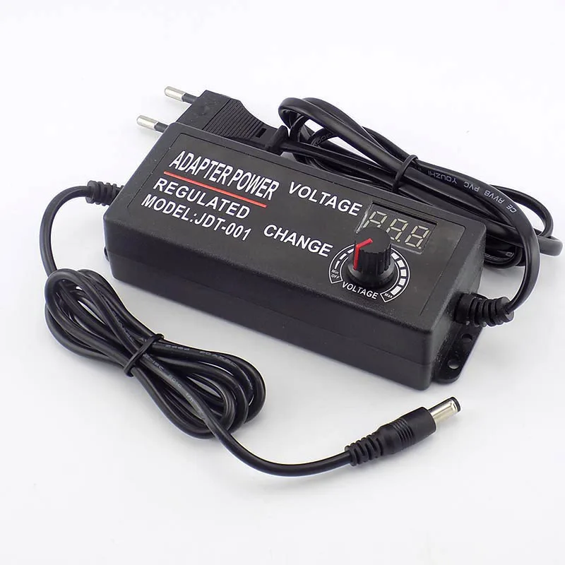 AC 100-220V to DC 3-12V 5A Adjustable Power Adapter CCTV Camera Power Supply for Led Strip Light Display Screen Charger L1