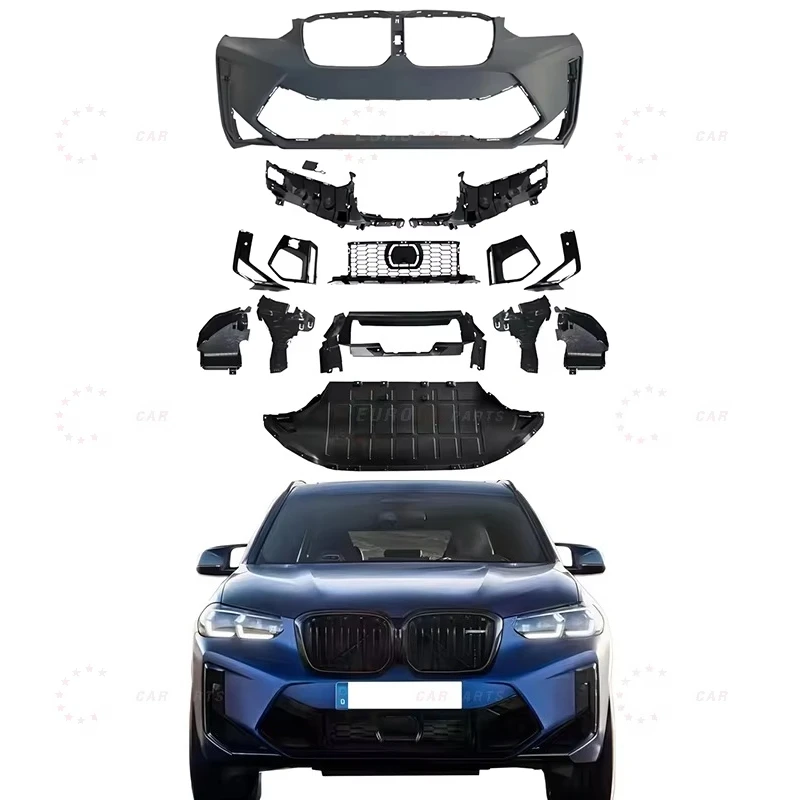 X3 G01 Upgrade to F97 Bodykit X3m Lci Design Car Bumper Front Grille for X3 Series 2022+ PP Conversion Set Front Bumper
