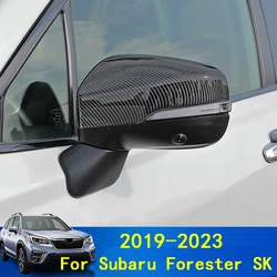 Car Rearview Mirror ABS Cover Cap Side Wing Mirrors Case Protection For Subaru Forester SK Accessories 2019-2023