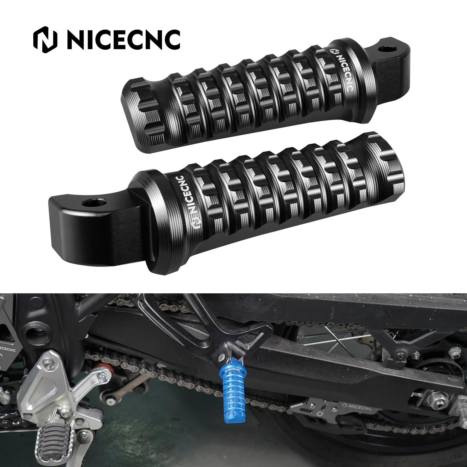 Motorcycle Passenger Footrests Footpegs for Yamaha Tenere 700/Rally Edition 2019 2020-2022 Tracer 900 GT Niken GT 2019-2020