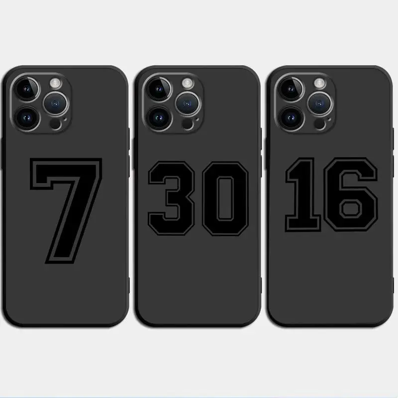 phone Cases for iphone 14 case 11 12 15 Pro XS Max 8 13 Mini X SE 7 16 Plus funda Antiscratch cover Basketball Numbers 10 7 30