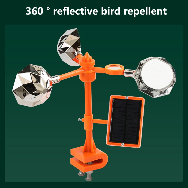 1pcs Wind-driven Harmless 360 Degree Rotation Reflective Anti-Bird Visual Bird Scarer Keep Pigeon Woodpecker Away Bird Repellent