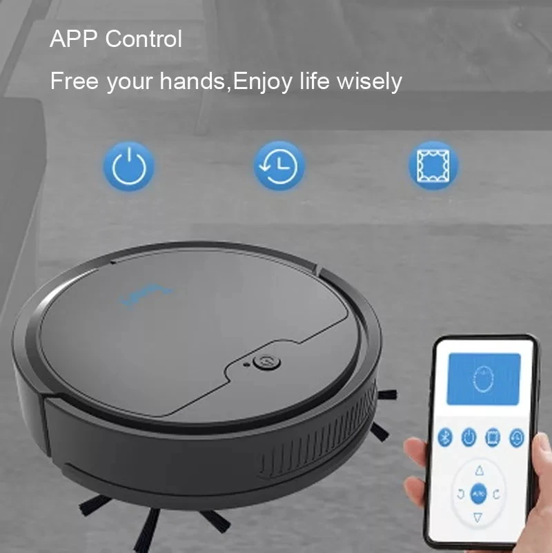 

Robot Vacuum Cleaner 3-In-1 Auto Rechargeable Smart Sweeping Robot Dry Wet Sweeping Vacuum Cleaner App Control Powerful Suction