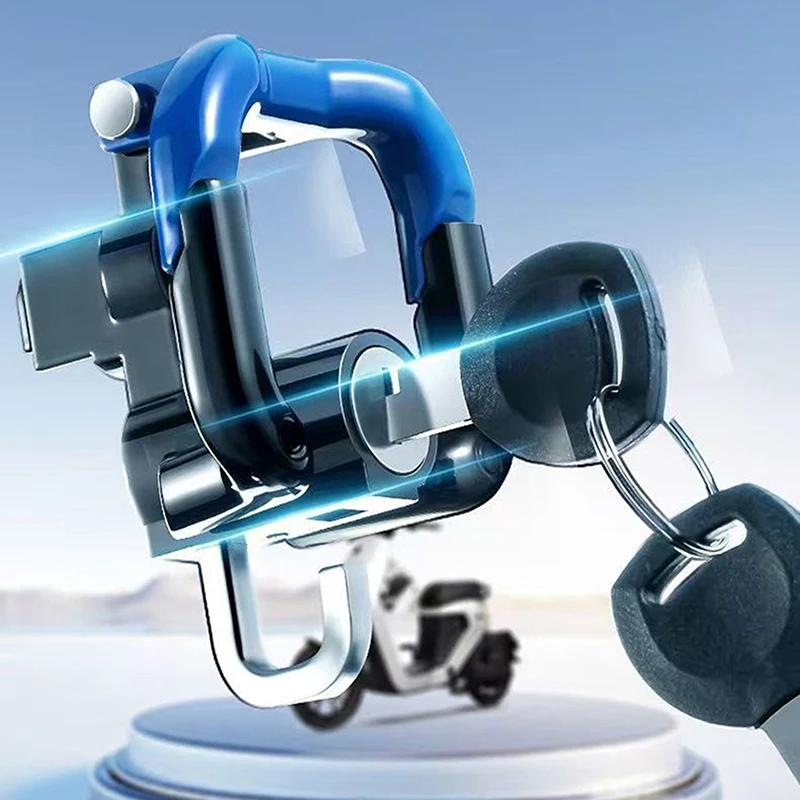 

Безопасный противоугонный замок для велосипедного шлема с ключами; Защитный замок для головного убора мотоцикла и инструменты для установки.