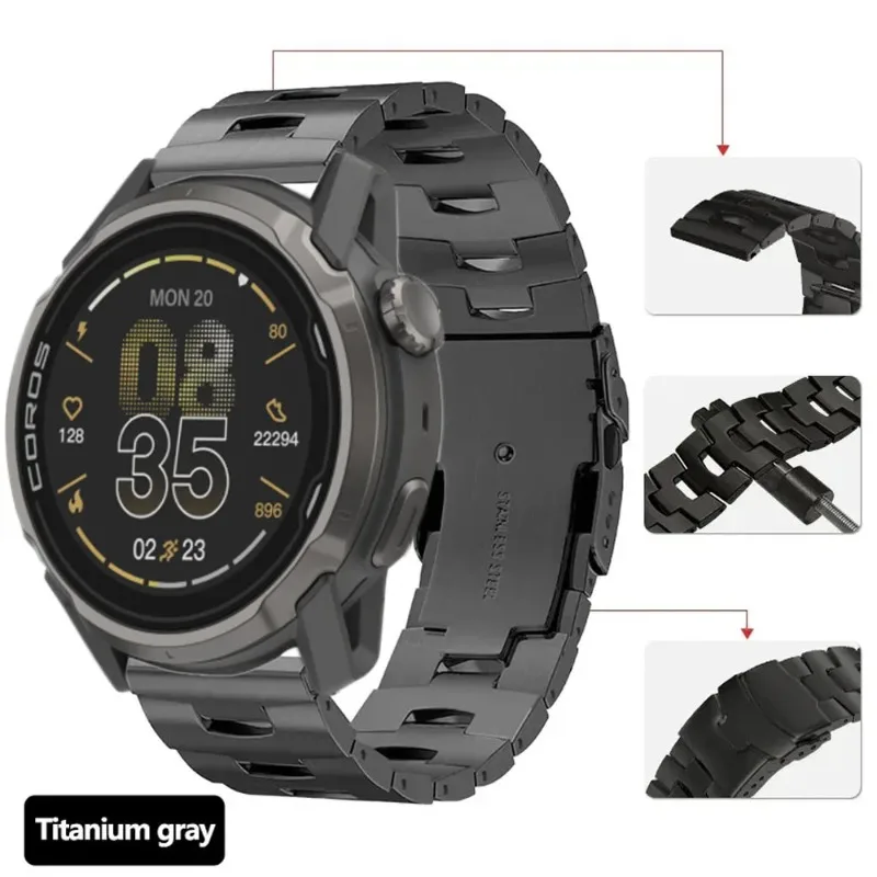 22mm Oracle Titanium Metal Strap For CMF Watch 3-2-1 Pro Luxury Wristband For COROS APEX 4 42mm-PACE 3-4/Suunto Run-Ocean-Race 2