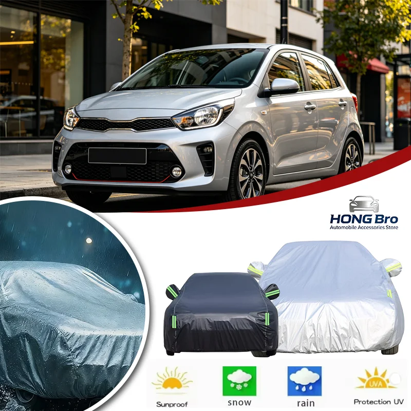 

For Kia Picanto SA/TA/JA 2004-2023 Full Car Cover Outdoor Auto Sun Shade, Anti-UV, Snow Rain Protection, Waterproof Dustproof