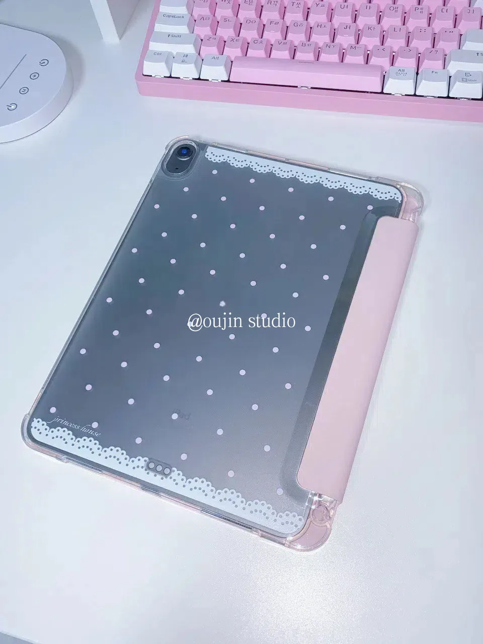 Korean Ins Girl Lace High End Charm Female iPad Case For iPad Pro 11 13in 2025 iPad Pro 12.9in Air7 10th 11th M4/5 3Fold Cover