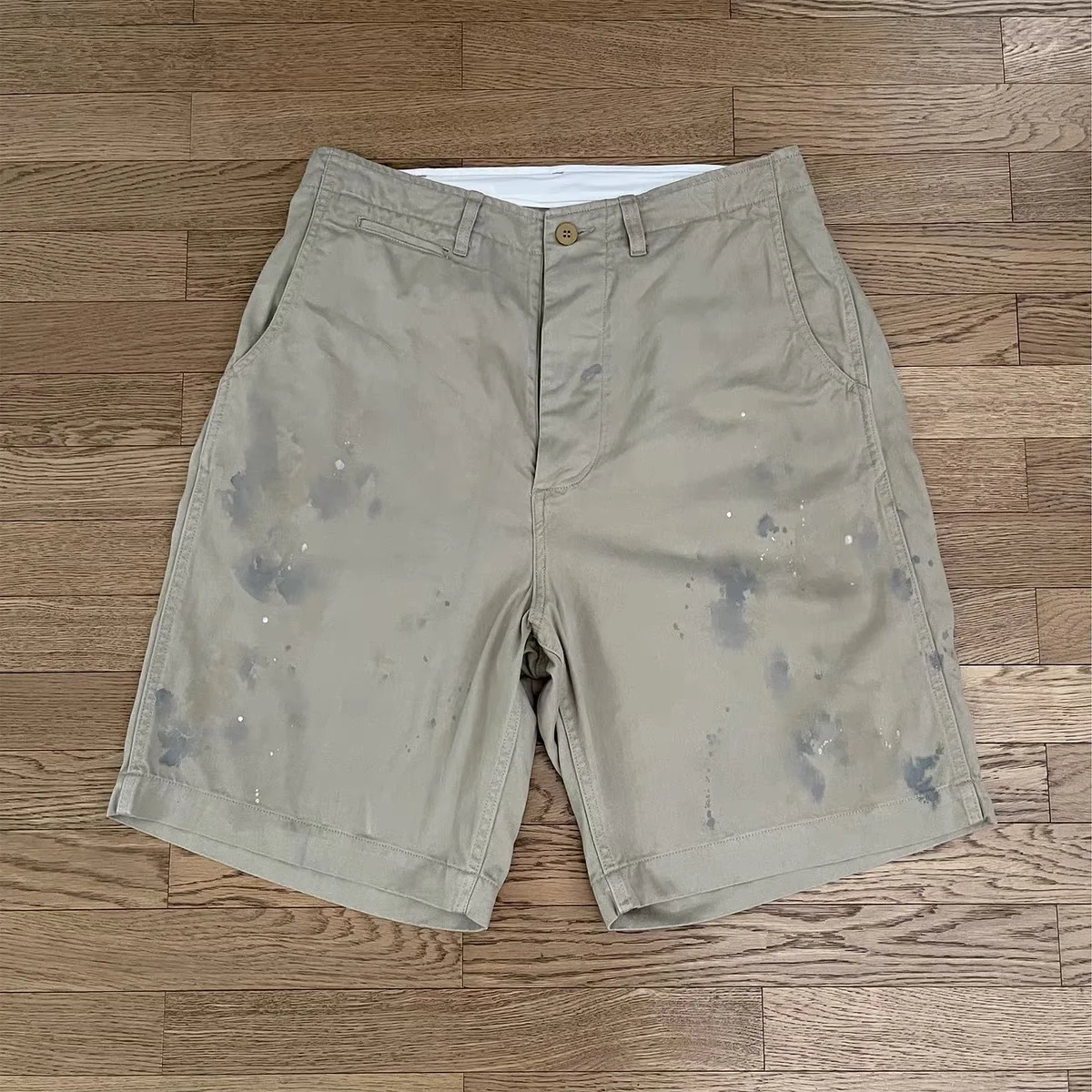 

BOWWOW loose wash old ink splashing casual pants five-point pants tooling shorts