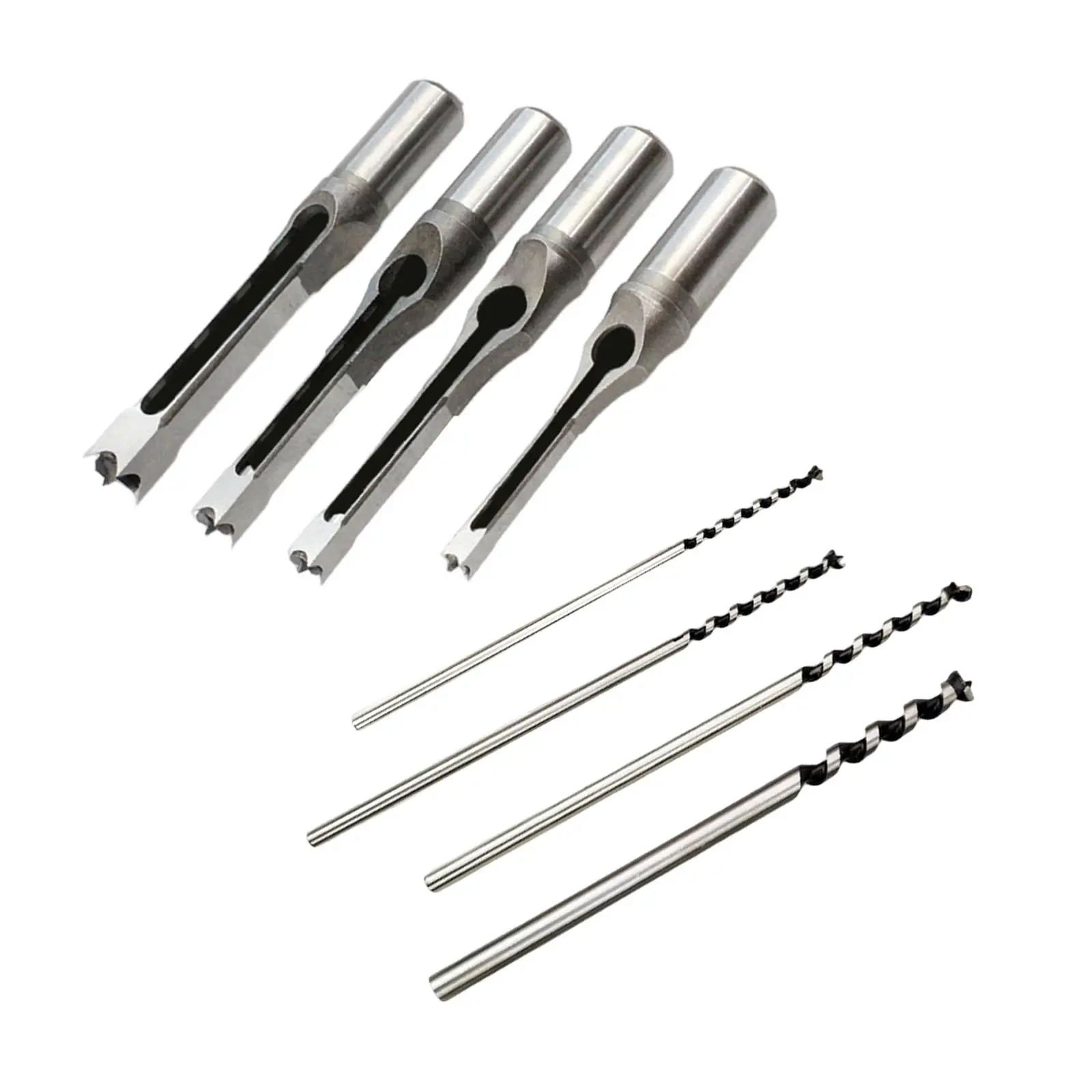 

4Pcs Durable Hole Drill Bit Mortising Chisel Square Hole Power Tool Bit HSS for Drilling Tools