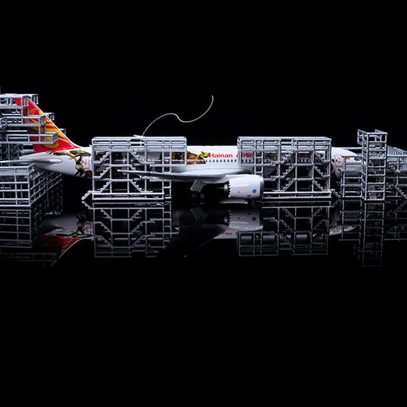 نموذج مرافق المطار 1:400 ، إطار صيانة أرضية ، سلم ، طائرة ركاب ، محاكاة المرحلة الميدانية