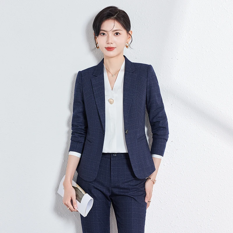 Autumn Winter Formal Women Blazers Pantsuits Female Office Professional Business Work Wear Ladies Trousers Set Career Interview