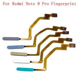 Sensor de impressão digital botão home cabo flexível para redmi note 9 pro sensor de impressão digital scanner touch id peças de reparo