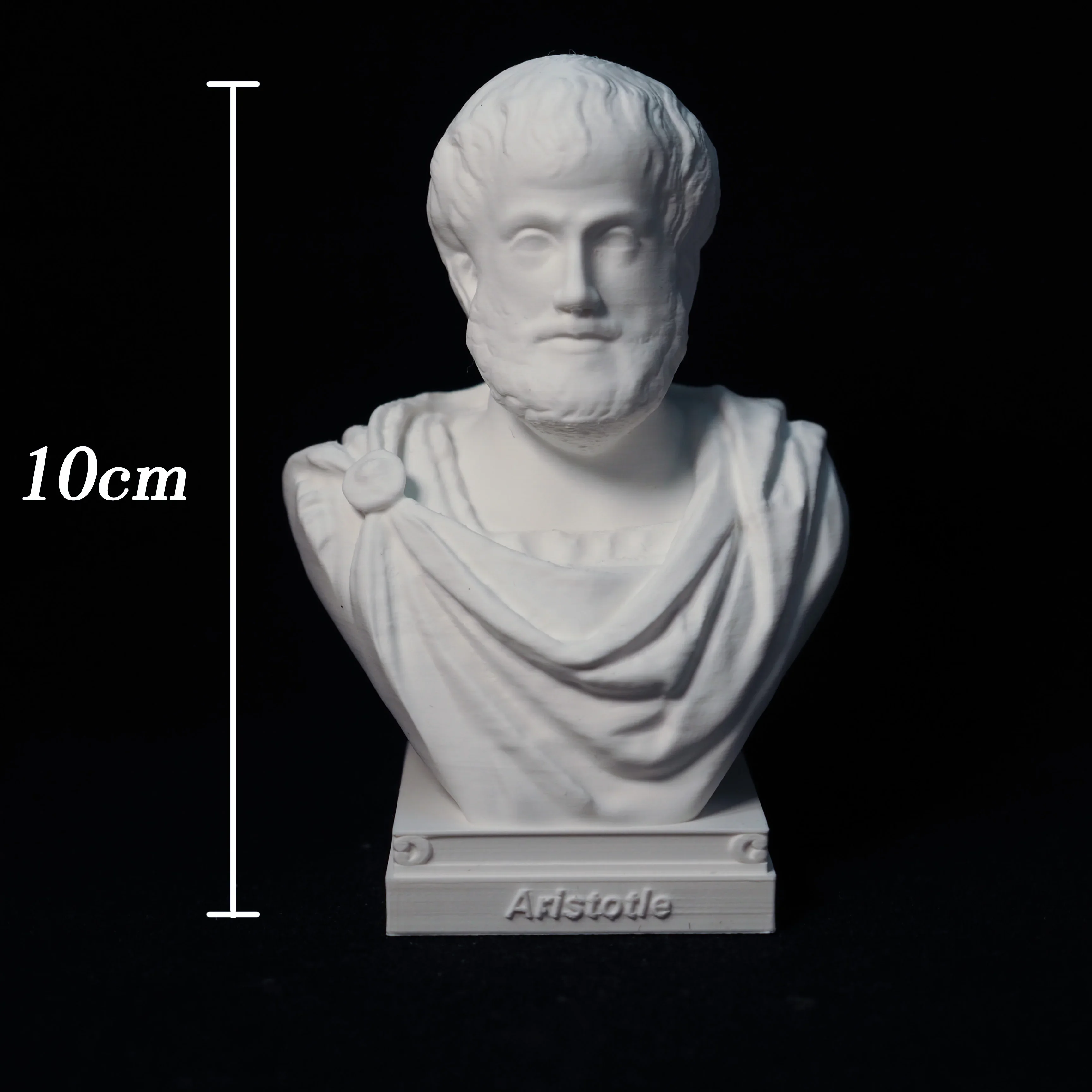 Aristotle Ornaments Statue Hand Model Decoration Bust Crafts Great Man Portrait Desk Desk, 3D Printing PLA Plastic