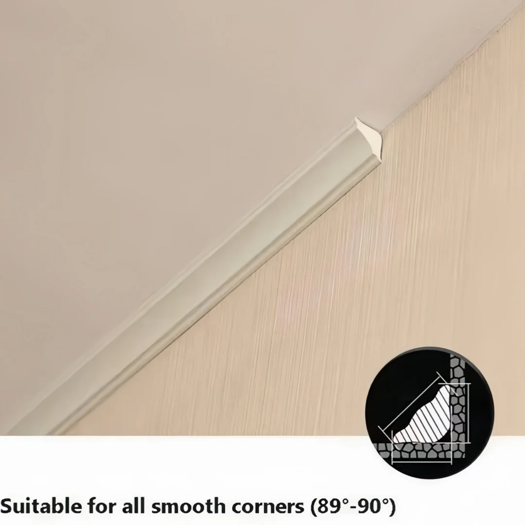 1pc 2M/78.74IInch Self-adhesive Wall Inner Corner Line Edge Decorative Strip DIY Home Decoration