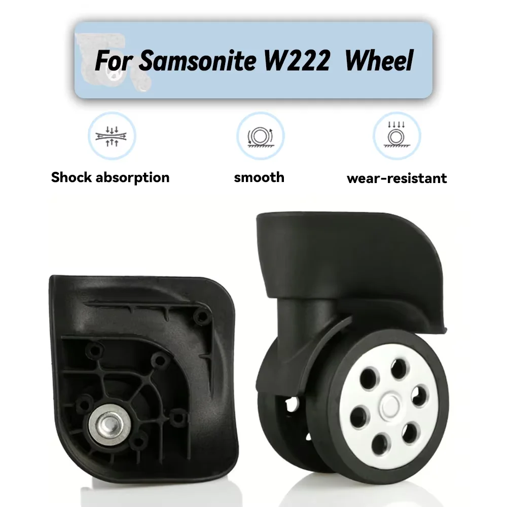 

For Samsonite W222 Universal Wheel Replacement Suitcase Rotating Smooth Silent Shock Absorbing Wheel Accessories Wheels Casters