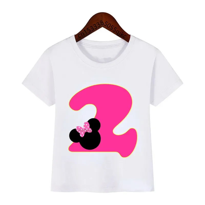Kids birthday cute numbers t-shirt boy girl clothing number printing t-shirt clothes clothing custom number name