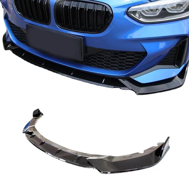 

High quality Car Front Bumper ABS Plastic Carbon Fiber Front shovel Spoiler Splitter Front Lip For 1 series