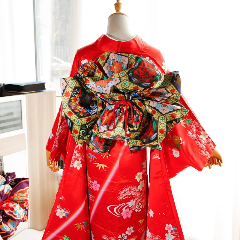 Women's Japanese Traditional Kimono Obi Kimono Styling Knot Oversized Bow and Kimono Dressing Strap