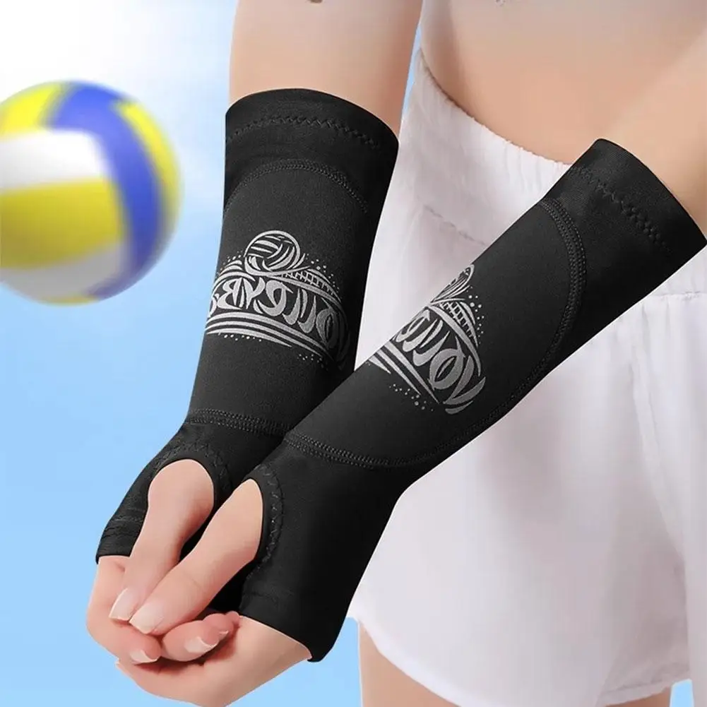 1 Pair Women Armband Cuff Breathable Compression Basketball Volleyball Elastic Breathable Arm Warmers Protector Sleeves