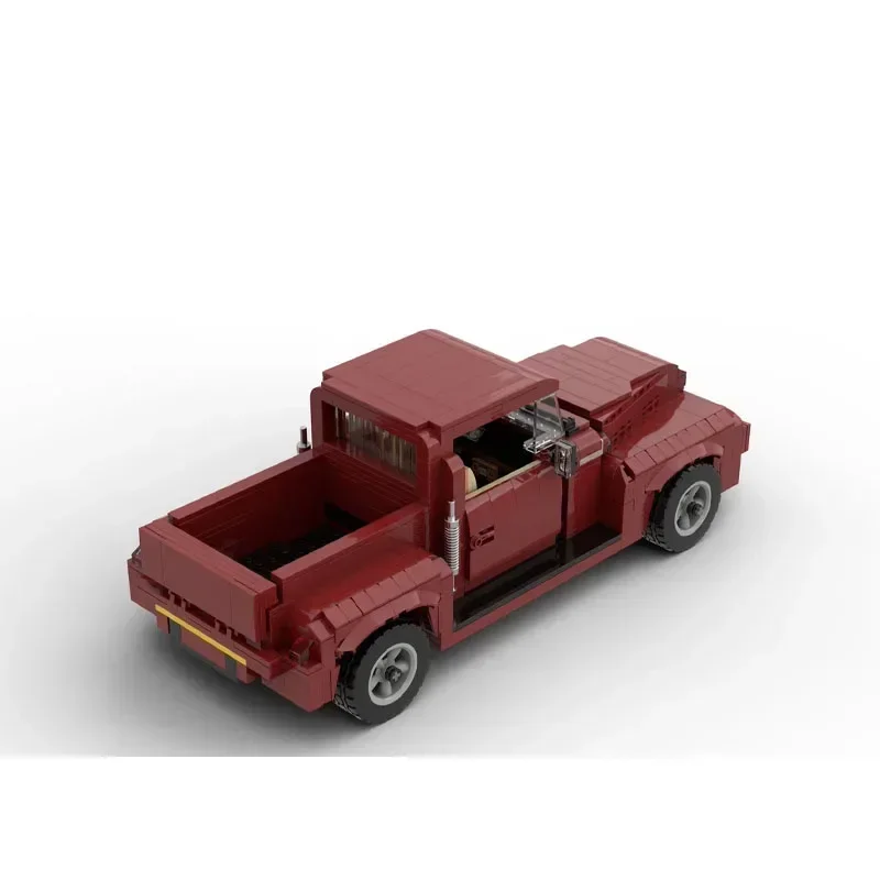 

MOC-83361 Red New Style Transport Truck Assembly Splicing Building Block Model 1003 Parts Boy Christmas Building Block Toy