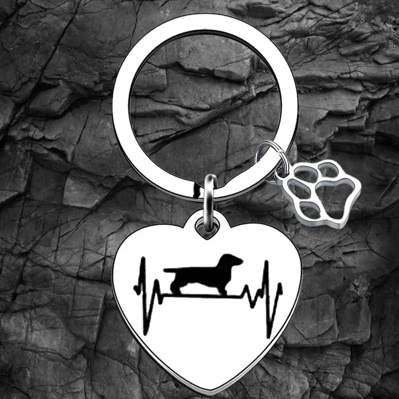 

Dog Owner Keychain Dachshund Dog Key Rings animal Dachshund Lover Gifts