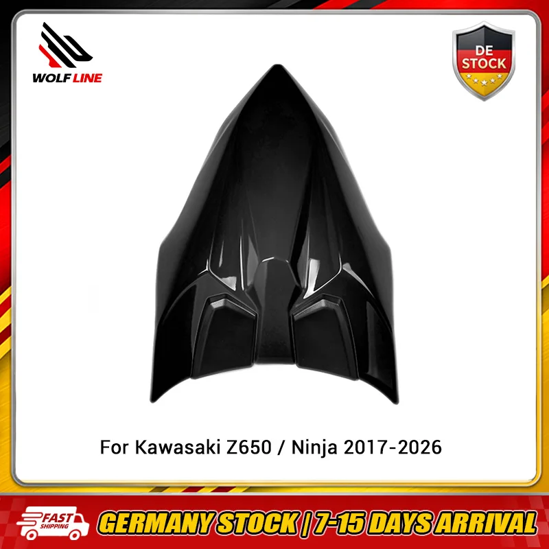 WOLFLINE Rücksitzverkleidung für Kawasaki Ninja650 Z650 2017-2026 Motorrad-Rücksitz-Ersatzteil Glänzend Schwarz