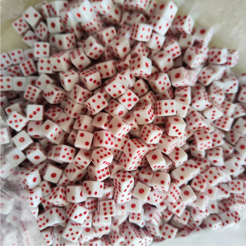 Dados de esquina cuadrados de acrílico de 8mm, ángulo recto, rompecabezas automático Mahjong, Mini cubos de juego, 100 unids/lote por paquete