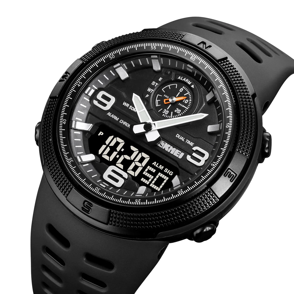 SKMEI 1655 New Original Waterproof Student Sports Men's Digital Electronic Watch Dual Display Multi Functional Exploration Watch