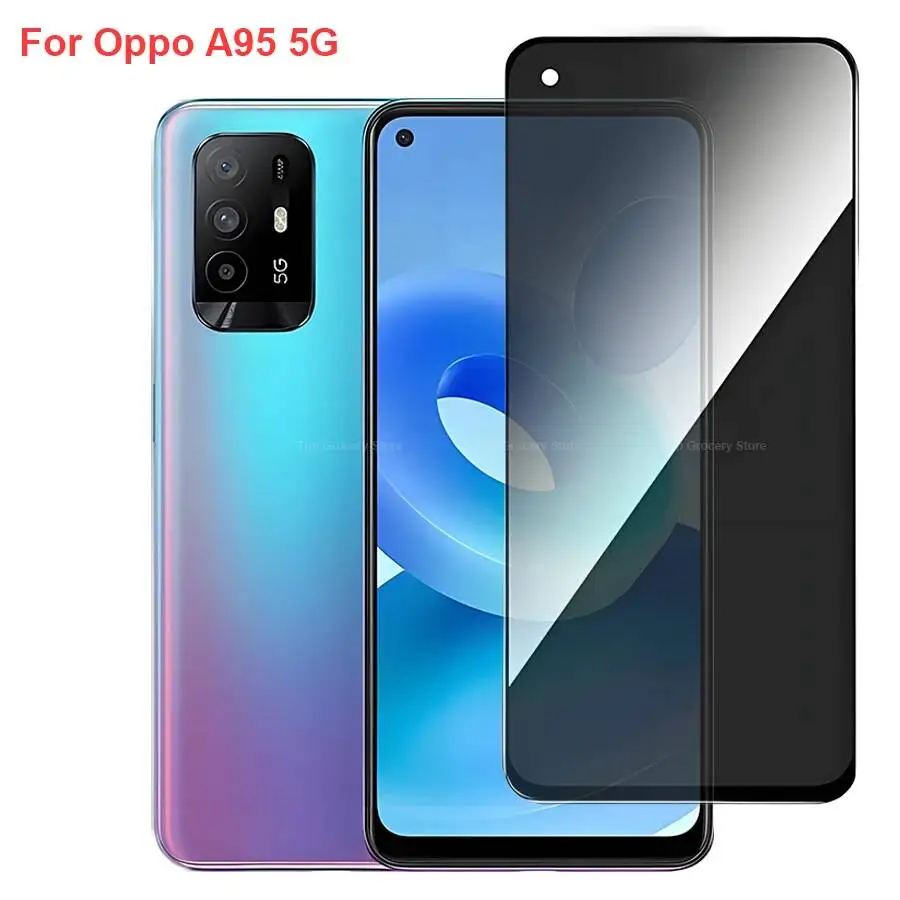 

Oppo A95 PELM00 Anti Spy Privacy Tempered Glass Protector Compatible For Oppoa95 5G Full Cover Screen Phone Film