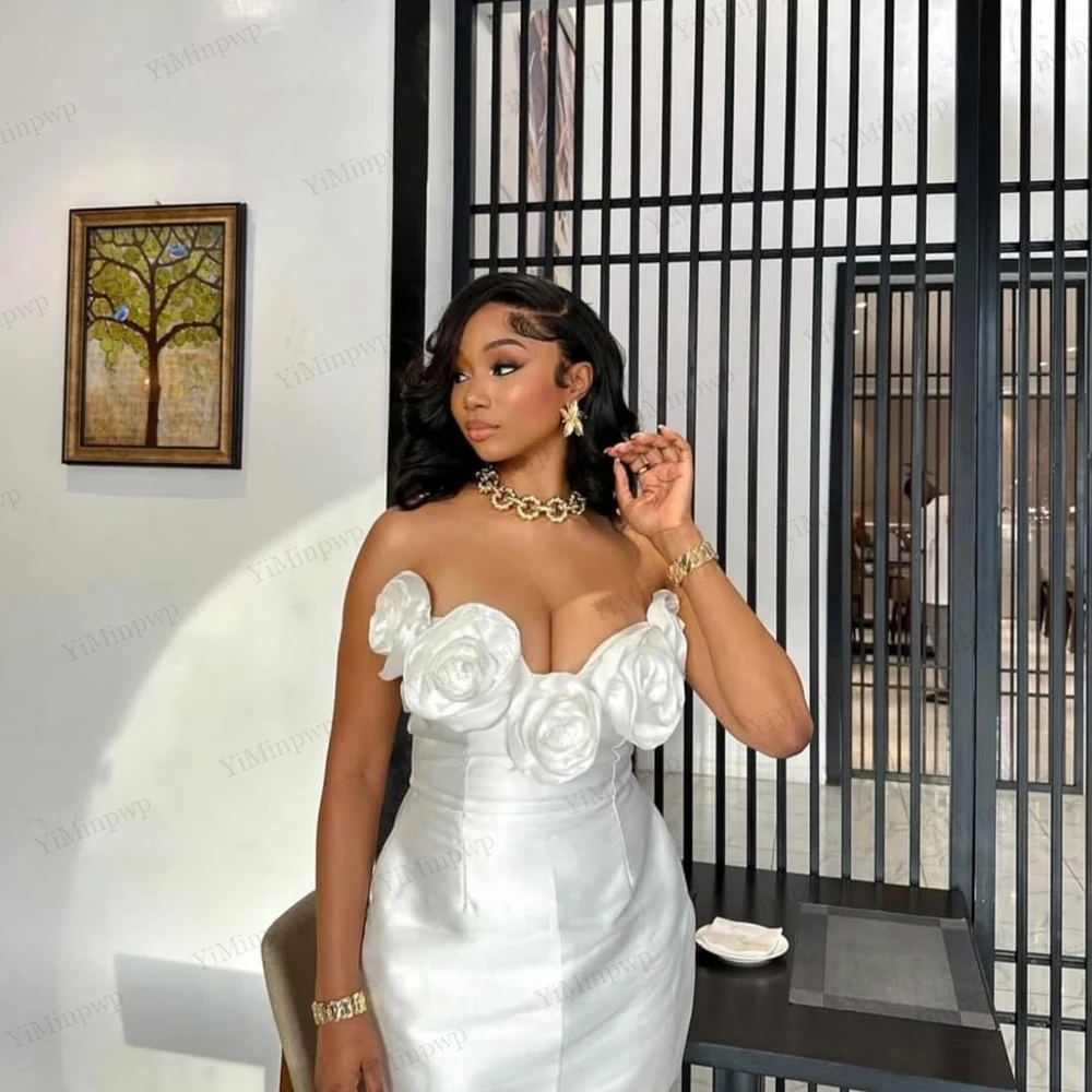 African White Short Cocktail Dresses for Women Sleeveless Corset Mini Birthday Party Gowns Dating Night Club Gown Customized