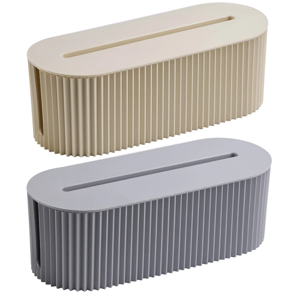 صندوق مرتب للكابل، منظم سلك سطح المكتب، صندوق منظم الكابلات ذو سعة كبيرة مع غطاء منظم شريط الطاقة لإخفاء الكابلات الفوضوية