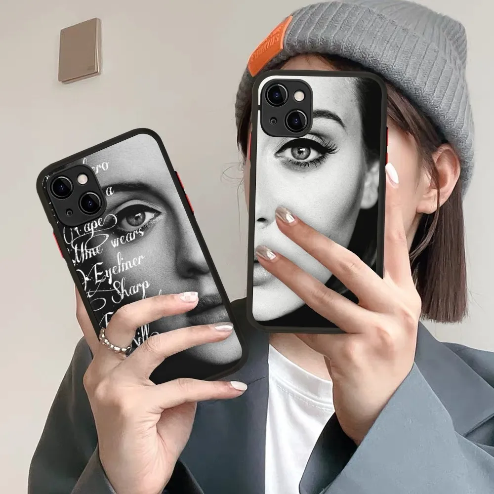 Singer Adele A-Adkins Phone Case For IPhone 14 11 12 13 Mini Pro Max 8 7 Plus X XR XS MAX Translucent Matte Cover