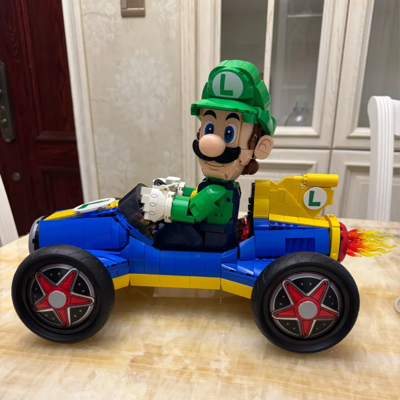 2026 Hot Toys 2234Pcs Marioed Standard Kart Mach 8 Building Blocks Classic Game Racing Car Puzzle Model Ornament Birthday Gifts