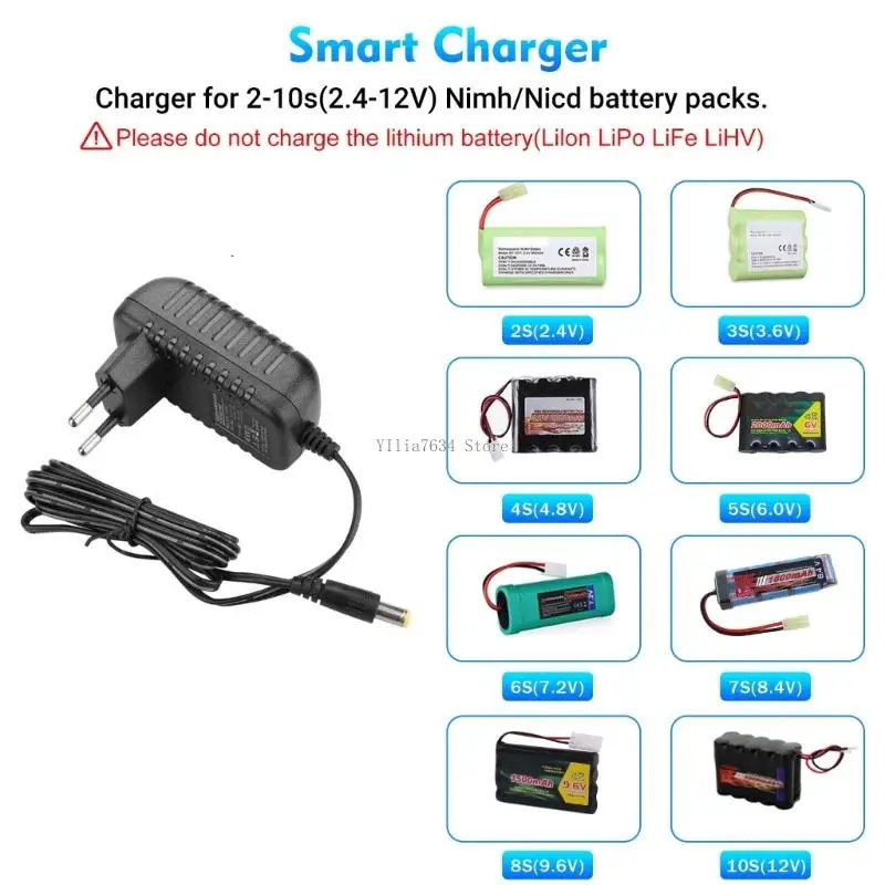  Plastic 2-10S Cell NiMH Battery Charging Adapters with 5A Output Prevention for Remote Aircraft Use
