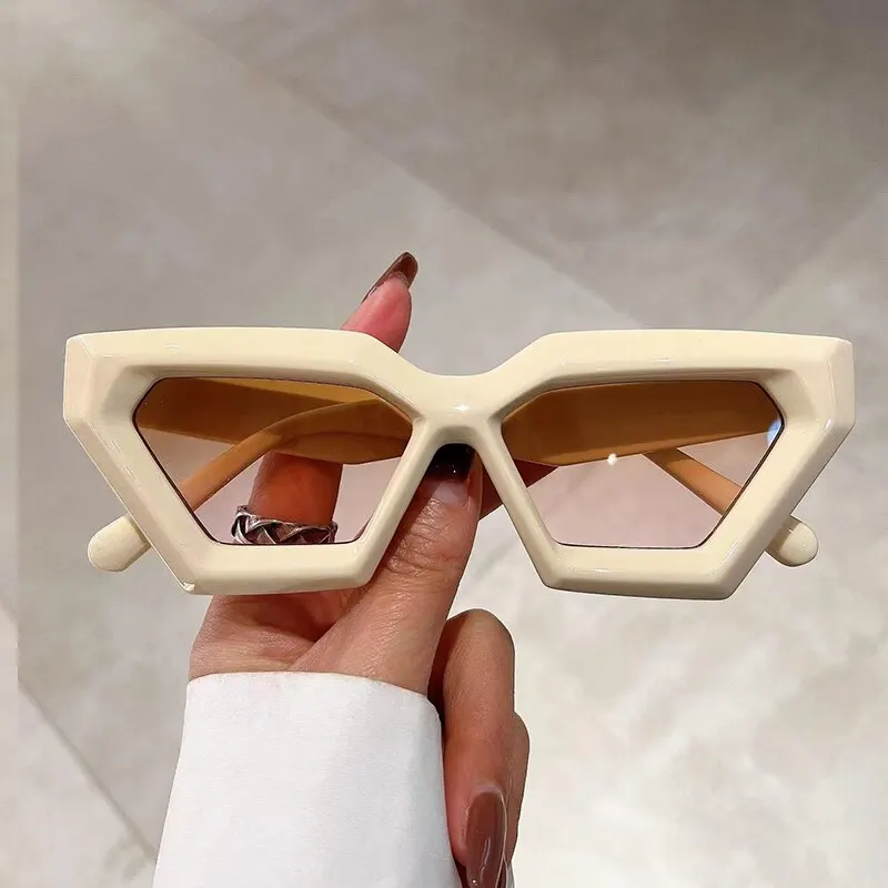 INS Vintage Cat Eye Sunglasses Women Square Small Frame Sun Glasses Female Brand Designer Retro Shades Fashion Oculos De Sol